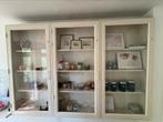 Houten vitrine kast - Jaren 30 keukenkast, Ophalen, Gebruikt, 25 tot 50 cm, 200 cm of meer