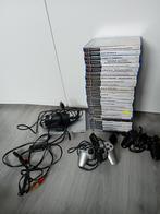 Playstation 2 met veel spellen, Spelcomputers en Games, Spelcomputers | Sony PlayStation 2, Gebruikt, Ophalen of Verzenden, Zwart