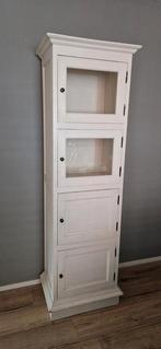 Vitrinekast whitewash, Ophalen, Gebruikt, 50 tot 100 cm, 150 tot 200 cm