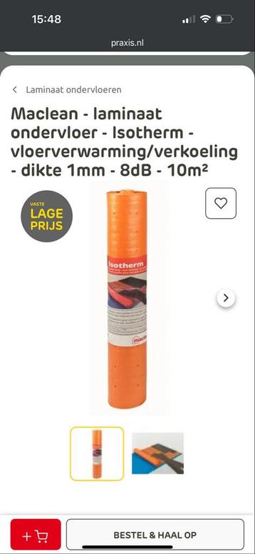 Ondervloer aangebroken rol beschikbaar voor biedingen