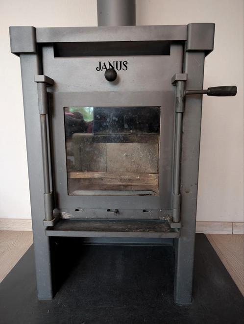 Originele Janus 6 houtkachel incl vloerplaat, Huis en Inrichting, Kachels, Gebruikt, Vrijstaand, Houtkachel, Hout, Ophalen