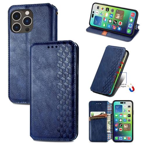 Luxe PU Lederen Wallet Case Set voor iPhone 14 Pro _ Blauw, Telecommunicatie, Mobiele telefoons | Hoesjes en Frontjes | Apple iPhone