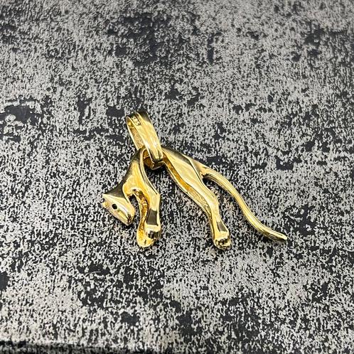14 karaat gouden panter hanger massief, Sieraden, Tassen en Uiterlijk, Kettinghangers, Ophalen of Verzenden