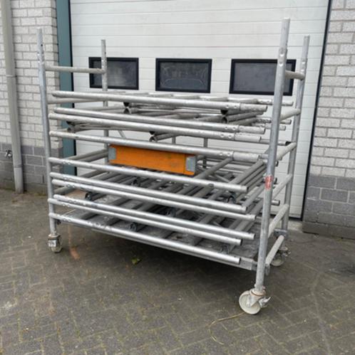 Aluminium kamersteigers Layher, Doe-het-zelf en Verbouw, Steigers, Gebruikt, Rolsteiger of Kamersteiger, Ophalen