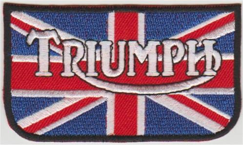 Triumph stoffen opstrijk patch embleem #37, Motoren, Accessoires | Stickers, Verzenden