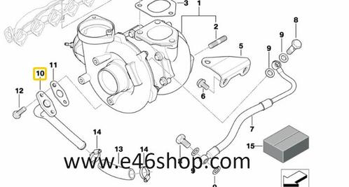 Turbo retourleiding BMW E60 E61 E53 E65 oe 11427785856 org b, Auto-onderdelen, Motor en Toebehoren, BMW, Nieuw, Ophalen of Verzenden