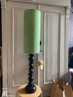 Groene lamp (HK living) met houten voet, 110cm, Ophalen, 75 cm of meer