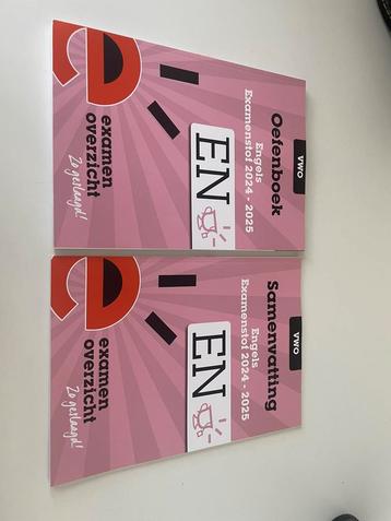 Examenoverzicht Engels VWO Samenvatting + Oefenboek (nieuw) beschikbaar voor biedingen