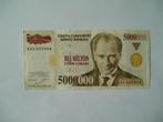 1722. Turkije, 5.000.000 lirasi 1970(1984-2002) Atatürk., Verzenden, Midden-Oosten, Los biljet