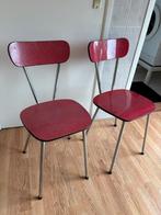 Vintage stoelen, Huis en Inrichting, Stoelen, Ophalen, Gebruikt, Rood, Twee