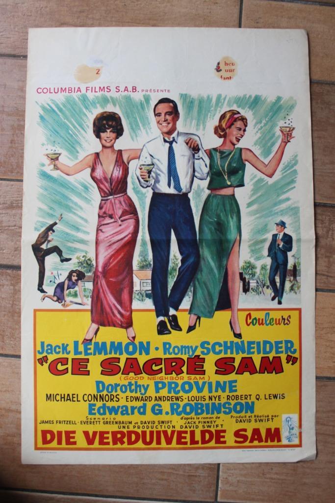 filmaffiche Romy Schneider Good Neighbor Sam filmposter, Verzamelen, Posters, Zo goed als nieuw, Film en Tv, A1 t/m A3, Rechthoekig Staand