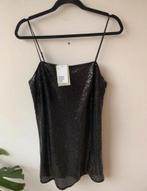 H&M Zwarte Glitter Jurk Met Spaghettibandjes En Pailletten, Kleding | Dames, Jurken, H&M, Zwart, Nieuw, Ophalen of Verzenden