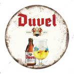 Vintage reclamebord metaal Duvel (30 bij 30 cm), Verzamelen, Biermerken, Nieuw, Overige merken, Reclamebord, Plaat of Schild, Ophalen of Verzenden