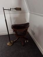 Bureau stoel met bijpassende lamp, Huis en Inrichting, Bureaustoelen, Bruin, Ophalen of Verzenden, Zo goed als nieuw, Bureaustoel