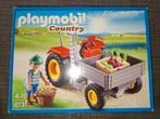 6131 Playmobil Country Tractor met Boer en Groenten, Ophalen of Verzenden, Zo goed als nieuw, Complete set