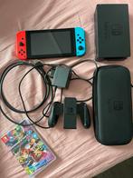 Nintendo Switch z.g.a.n. incl. Mario Kart, Ophalen of Verzenden, Zo goed als nieuw