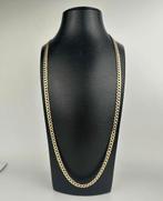 14k geel en wit goud Cubaanse ketting, Sieraden, Tassen en Uiterlijk, Kettingen, Ophalen of Verzenden, Nieuw, Goud, Goud