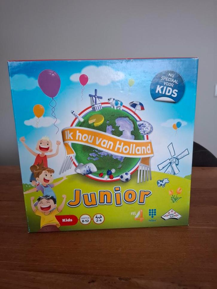 Ik Hou van Holland Junior - Compleet, Hobby en Vrije tijd, Gezelschapsspellen | Bordspellen, Zo goed als nieuw, Drie of vier spelers