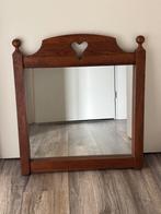 Eiken kaptafel en spiegel met hartje, Ophalen, Gebruikt, 50 tot 100 cm, Minder dan 100 cm