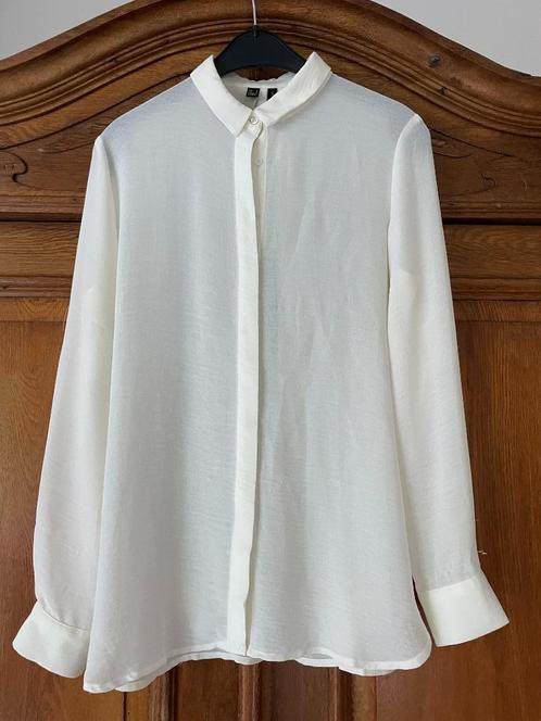 Mango: mooi teer en soepel bloesje maat S, Kleding | Dames, Blouses en Tunieken, Zo goed als nieuw, Maat 36 (S), Wit, Verzenden
