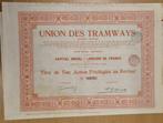 Union Des Tramways - Bruxelles 1910, Ophalen of Verzenden, Voor 1920, Aandeel