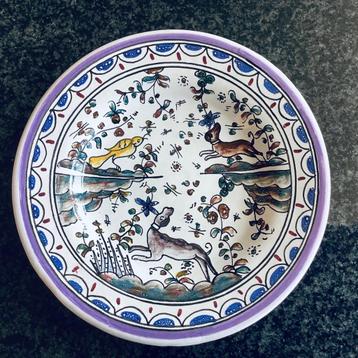 Sierbordje, schaaltje, handbeschilderd, Portugal, vintage beschikbaar voor biedingen