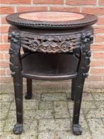 Grote oude Chinese tafel met marmeren blad, Ophalen