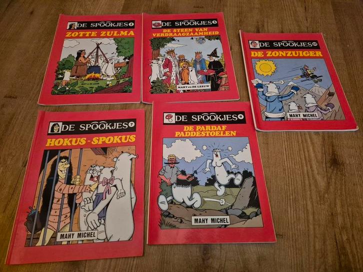 De Spookjes stripboeken 1988. Deel 2,3,7,9 en 10., Boeken, Stripboeken, Gelezen, Meerdere stripboeken, Ophalen of Verzenden