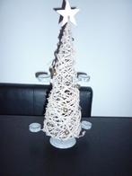 Houten kerstboom decoratie / Theelichthouder kerst, 25 tot 50 cm, Ophalen of Verzenden, Zo goed als nieuw, Grijs