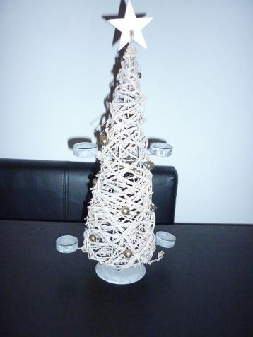 Houten kerstboom decoratie / Theelichthouder kerst beschikbaar voor biedingen
