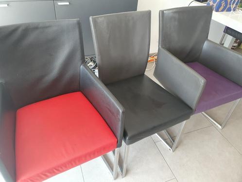 6 stoelen merk Bert Plantagie, Huis en Inrichting, Stoelen, Gebruikt, Vijf, Zes of meer stoelen, Leer, Ophalen of Verzenden