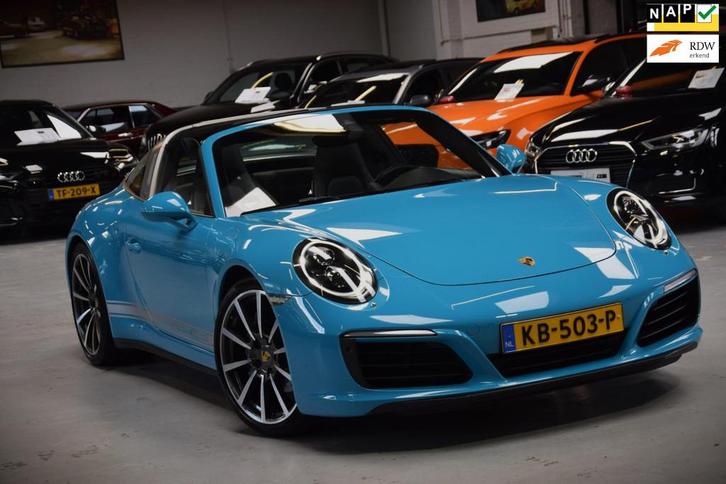 Porsche 911 991.2 3.0 Targa 4 *Miami Blue* Navi|Matrix|Leder, Auto's, Porsche, Bedrijf, Te koop, 4x4, ABS, Achteruitrijcamera