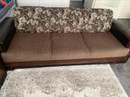 Bankstel set donkerbruin, Huis en Inrichting, Ophalen, Overige materialen, Gebruikt, Driepersoons