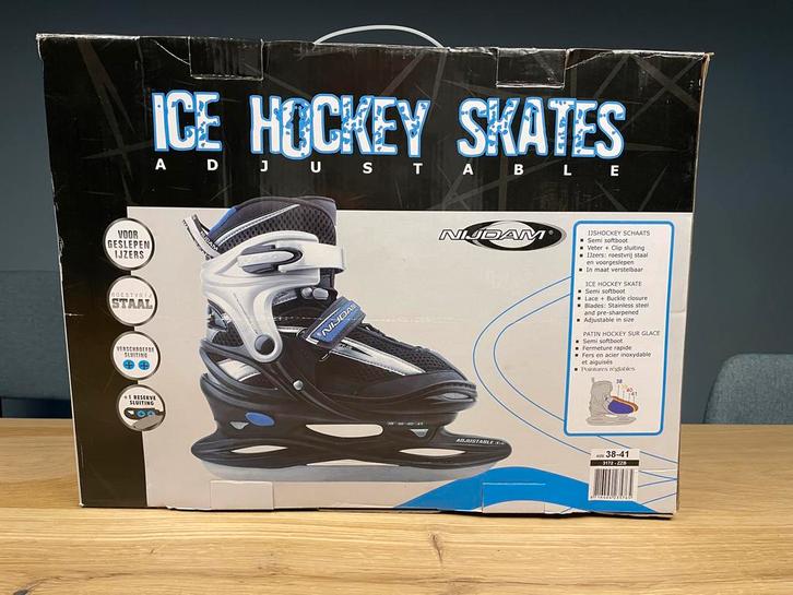 Nijdam verstelbare ijshockeyschaatsen 38-41, Sport en Fitness, IJshockey, Zo goed als nieuw, Schaatsen, Ophalen of Verzenden