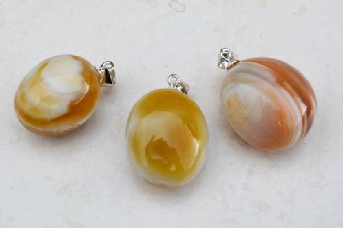 Agaat hangers (geel of gekleurd), Sieraden, Tassen en Uiterlijk, Edelstenen, Nieuw, Ophalen of Verzenden