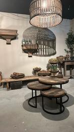 Salontafel set (3) wagonhout, Ophalen