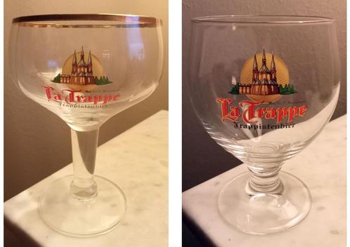 2 Vintage La Trappe bierglazen, Verzamelen, Biermerken, Zo goed als nieuw, Glas of Glazen, La Trappe, Ophalen of Verzenden
