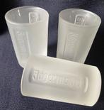 3 Frosted shotglaasjes van Jägermeister. Hoogte 6,5  cm., Ophalen of Verzenden, Zo goed als nieuw, Borrel- of Shotglas