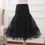 Zwarte rockabilly petticoat tutu, Maat 38/40 (M), Verzenden, Zwart, Nieuw