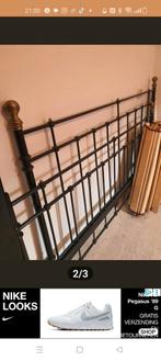 Leuk zwart Ikea spijlenbed met lattenbodem 140 x 200, Ophalen, Gebruikt, Zwart, Tweepersoons