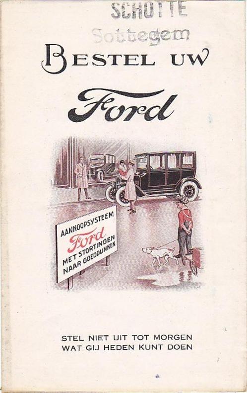 Ford T auto oldtimer bestel folder, Boeken, Auto's | Folders en Tijdschriften, Zo goed als nieuw, Ford, Verzenden