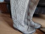 Cowboy laarzen creme suedelook mt 38, Ophalen of Verzenden, Gedragen, Beige, Hoge laarzen