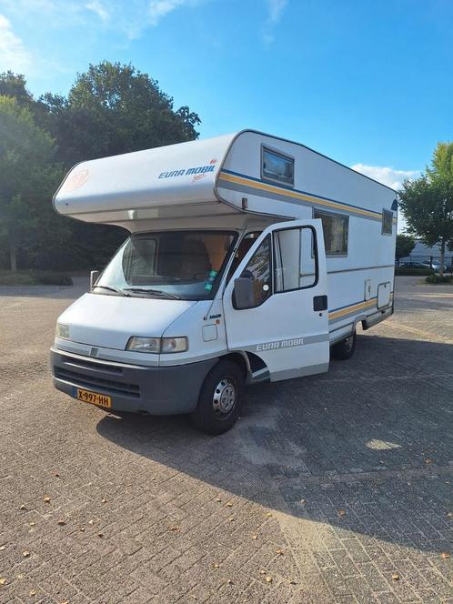 Eura mobil 1998 xxl garage airco nieuwe apk bij aflevering, Caravans en Kamperen, Campers, Particulier, tot en met 6, Alkoof, Eura Mobil