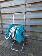 Slanghaspel met +/- 15 mtr slang, Ophalen, Zo goed als nieuw