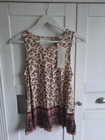 NIEUW! Amisu Leuke Viscose Print Zomertop Maat XS 34 beschikbaar voor biedingen