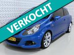 Opel Corsa 1.6-16V T OPC met RECARO LEDER / 161.000km (2009), Gebruikt, Zwart, Blauw, Bedrijf