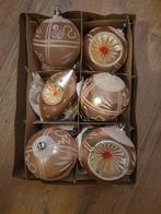 Oude glazen (deuk)ballen, rosé kleurig, Diversen, Kerst, Ophalen of Verzenden, Zo goed als nieuw