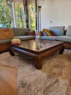 Salontafel Aziatisch, vierkant 1x1 M, Huis en Inrichting, Tafels | Salontafels, Opiumtafel Aziatisch, Gebruikt, 100 tot 150 cm