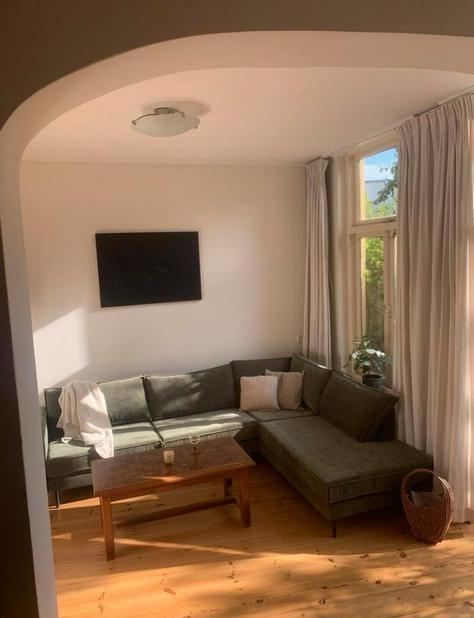 Hoekbank, Huis en Inrichting, Banken | Bankstellen, Gebruikt, Hoekbank, Vierpersoons of meer, 250 tot 300 cm, 75 tot 100 cm, Stof