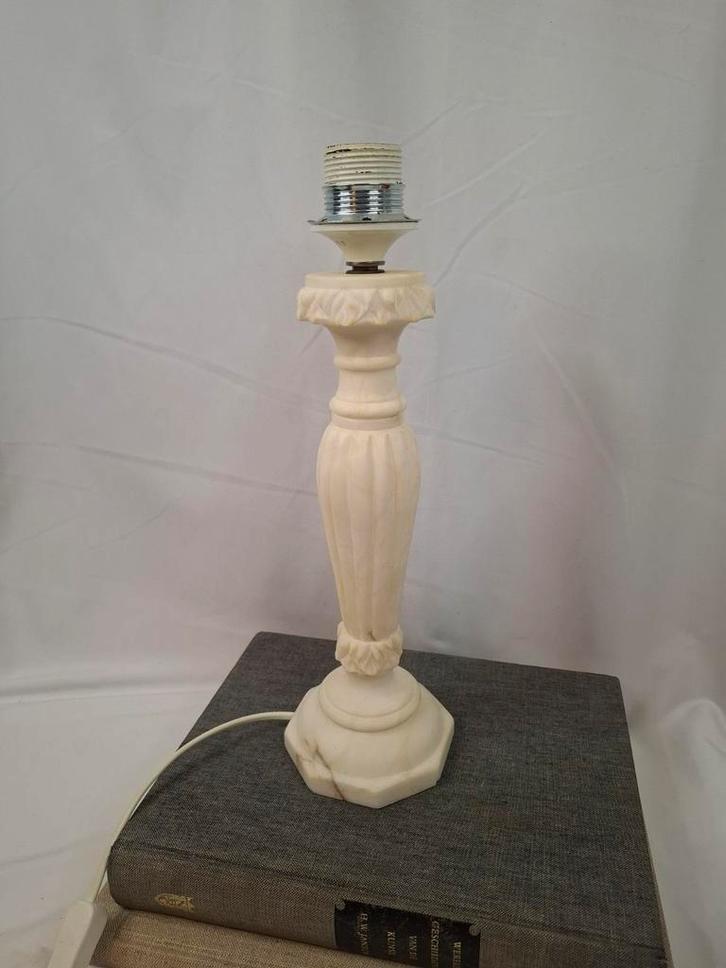 Vintage Natuurstenen Tafellamp Poot, Huis en Inrichting, Lampen | Tafellampen, Gebruikt, Minder dan 50 cm, Overige materialen